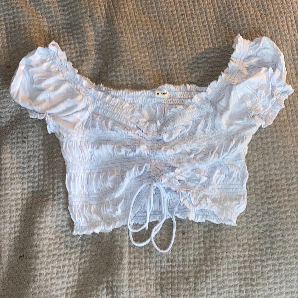 Off the shoulder cropped top